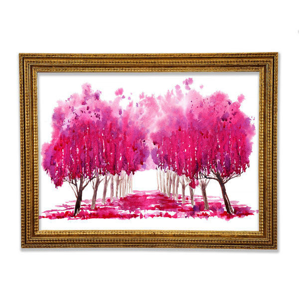 Rosalind Wheeler Pink Tree Walk Druck Wayfair De